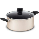 T-FAL Essentials 8pc Cookware Set Blue/Gold - B474S874/ B455S874