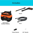 BLACK+DECKER BEPW1600 Electric Cold Water Pressure Washer, 1,600 MAX PSI