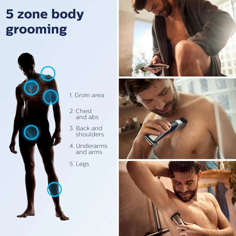 PHILIPS BG7025/15 Bodygroom Body & Intimate Area Trimmer, Ultimate Manscaping Tool