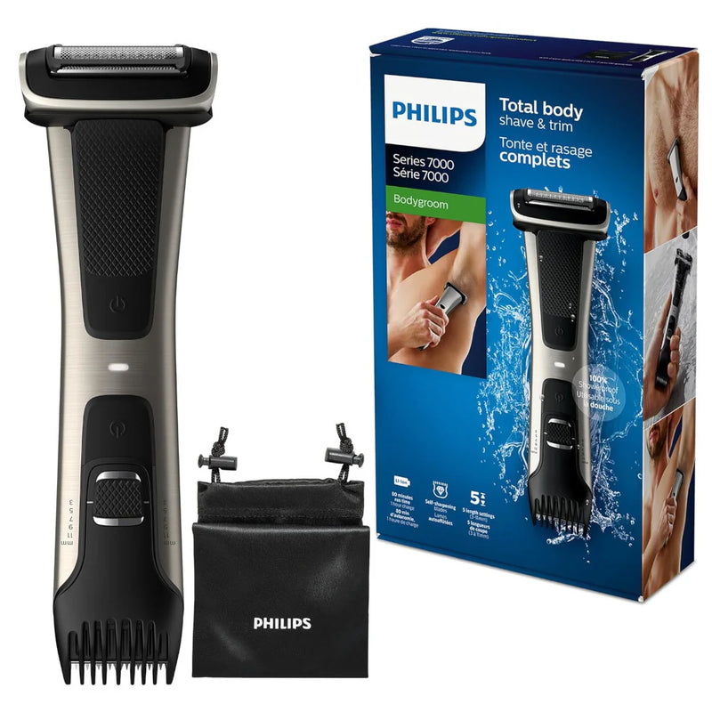 PHILIPS BG7025/15 Bodygroom Body & Intimate Area Trimmer, Ultimate Manscaping Tool