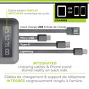 BOOST BPB665 Power Bank with 4 built-in Charging Cables and Phone Stand 10000mAh