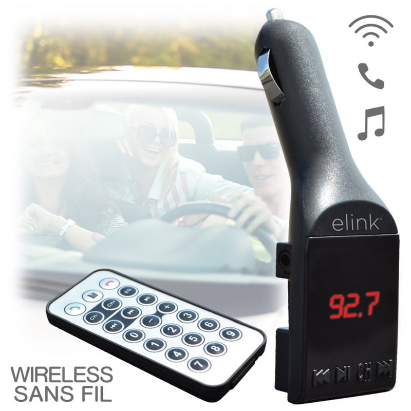 ELINK Wireless Car FM Transmitter with Remote Control - BTT653