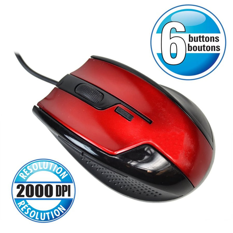 ELink Gaming Optical mouse wired USB With 6 Buttons-CM-3788