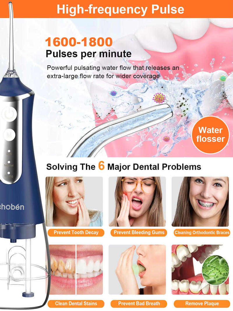 SCHOBEN Cordless Water Dental Flosser- L10