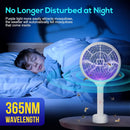 HOMMYU D772491 Rechargeable Bug Zapper Racket Electric Fly Swatter