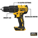 DEWALT 20V MAX* Cordless Hammer Drill, Compact Drill Kit - Refurbished with Dewalt Warranty - DCD778C2