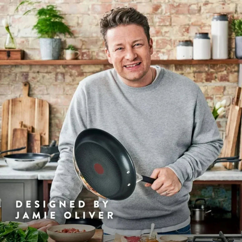 T-FAL E303S774 Jamie Oliver Quick & Easy Stainless Steel 7 Piece Cookware Set