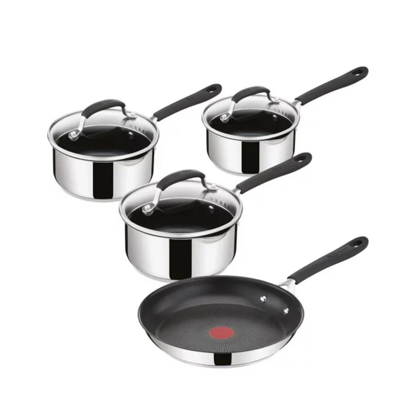 T-FAL E303S774 Jamie Oliver Quick & Easy Stainless Steel 7 Piece Cookware Set