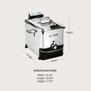 ALL CALD EJ814051 Stainless Steel 3.5L Deep Fryer Easy Clean Pro with Oil Filtration System