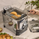 ALL CALD EJ814051 Stainless Steel 3.5L Deep Fryer Easy Clean Pro with Oil Filtration System