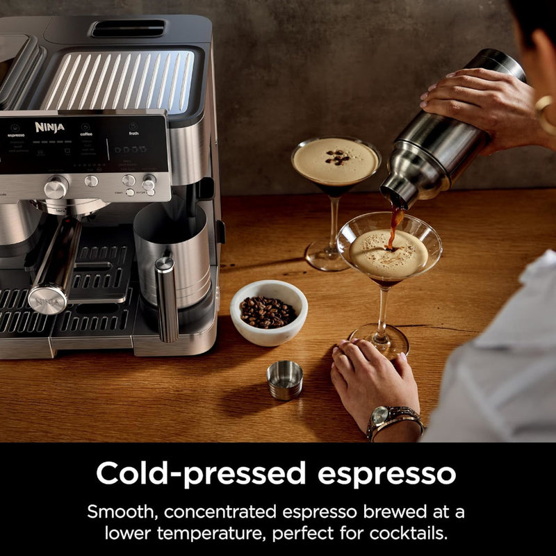 NINJA ES655CCO Espresso Luxe Premier Series Drip Coffee Maker and Rapid Cold Brew - Factory serviced with Home Essentials warranty