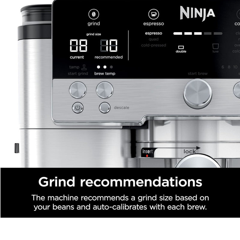 NINJA ES655CCO Espresso Luxe Premier Series Drip Coffee Maker and Rapid Cold Brew - Factory serviced with Home Essentials warranty