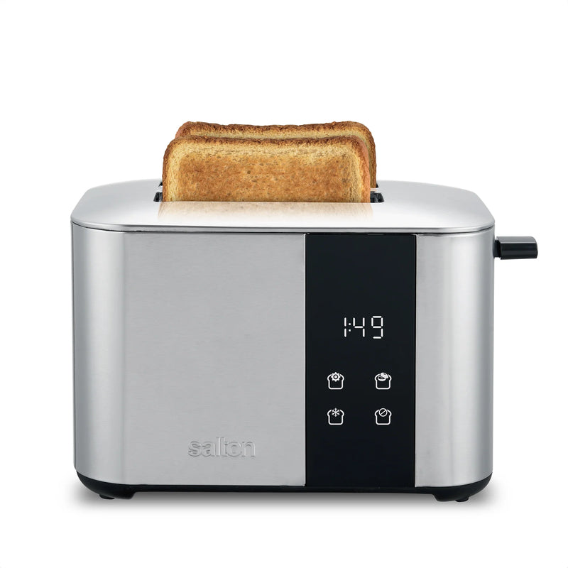 SALTON Stainless Steel Digital Countdown Toaster 2 Slice-ET2075