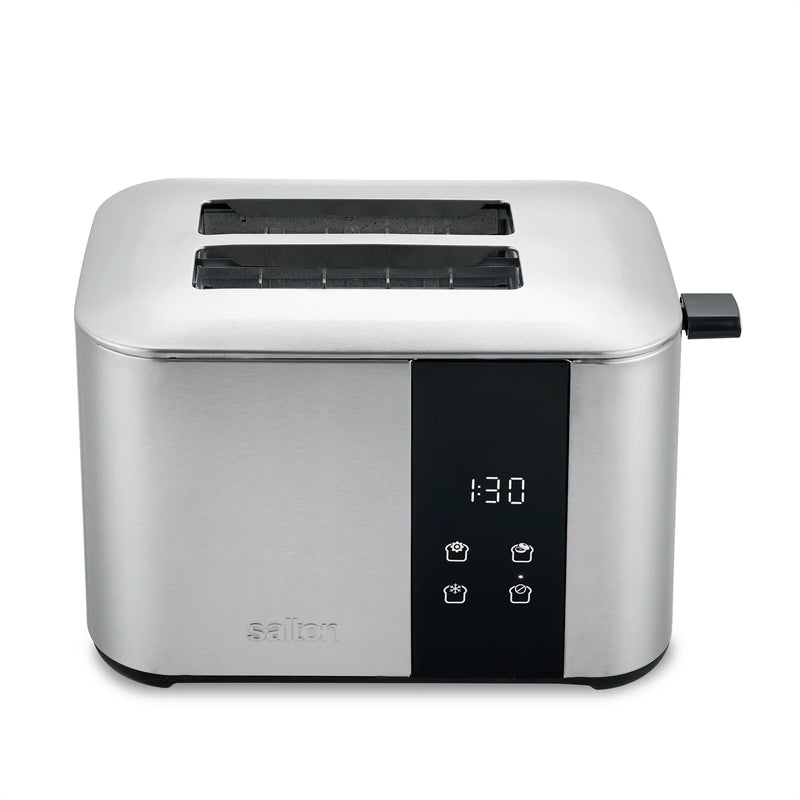 SALTON Stainless Steel Digital Countdown Toaster 2 Slice-ET2075