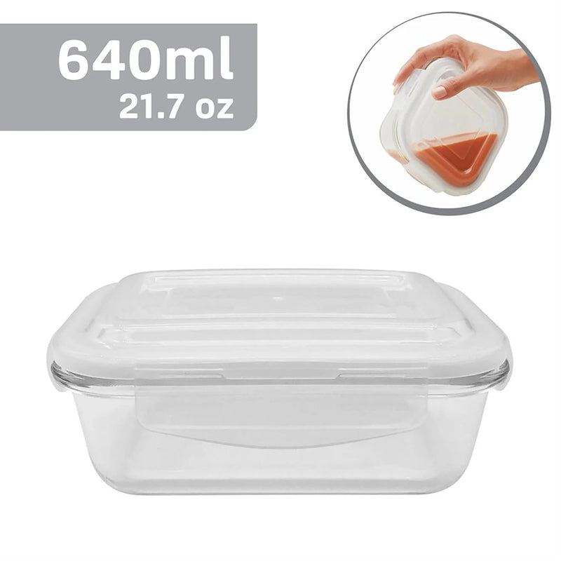 ERAWARE - Glass Contaner , AirTight and Leak-Proof, Oven Safe,21.6OZ, 640ML-ERA8911