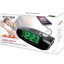 ESCAPE Jumbo Display AM/FM Digital Alarm Clock with AUX Black-RA930