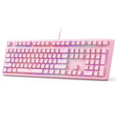 Teclado mecánico para juegos AUKEY - Rosa - KM-G15 