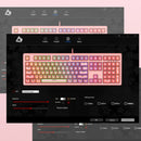 Teclado mecánico para juegos AUKEY - Rosa - KM-G15 