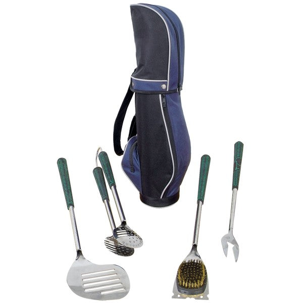 Golf BBQ Utensil Set - 5pc Green & Black