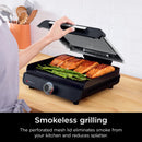 NINJA GR101CCO Sizzle Smokeless Indoor Grill & Griddle - Factory serviced with Home Essentials warranty