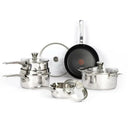 Batterie de cuisine antiadhésive en acier inoxydable T-fal Unlimited Platinum 10 pièces - H868SA54 