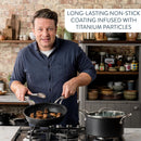 T-FAL H9125S44 Jamie Oliver Hard Anodized Cookware 9-Piece Set - Blemished package with full warranty