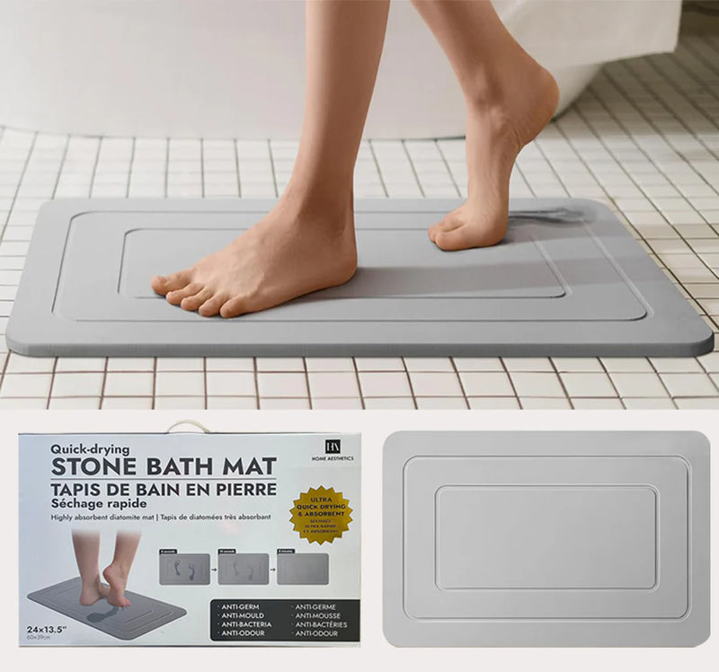 HOME AESTHETICS Quick Drying Stone Bath Mat (Diatomite Mat)-HA-3269