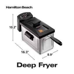 HAMILTON BEACH 12 Cup Oil Capacity Deep Fryer-35033C
