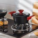 HAMILTON BEACH HAW108 2.5QT Aluminum Dutch Oven With Glass Lid