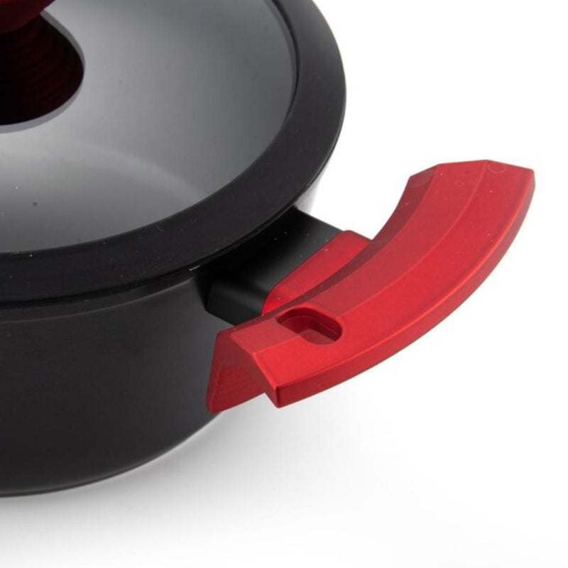 HAMILTON BEACH HAW108 2.5QT Aluminum Dutch Oven With Glass Lid