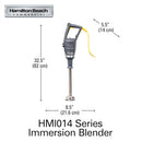 HAMILTON BEACH HMI014 BigRig Immersion Blender-14 in/355 Mm Shaft  - Factory serviced with Home Essentials warranty