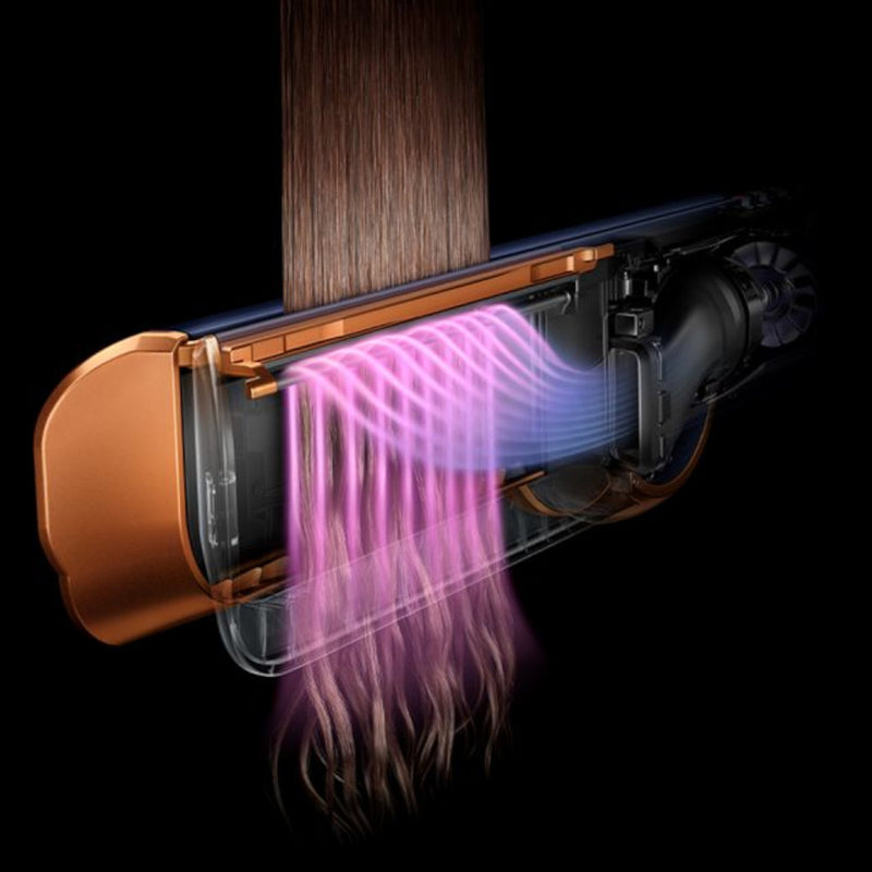DYSON OFFICIAL OUTLET- Lisseur Airstrait- Nickel brillant/cuivre riche- Remis à neuf (EXCELLENT) avec garantie Dyson 1 an-HS06
