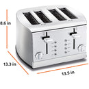 KRUPS KH734D51 4 Slice Stainless Steel Toaster