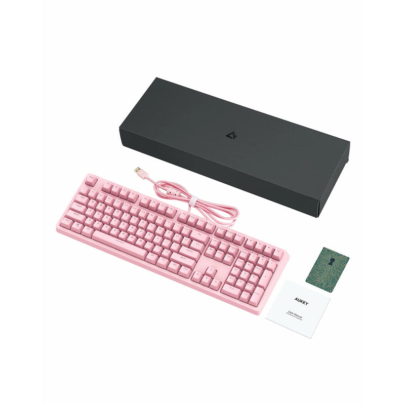 AUKEY Mechanical Gaming Keyboard - Pink- KM-G15