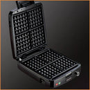 KRUPS Belgian Waffle Maker, Waffle Maker with Removable Plates, 4 Slices, Black and Silver Blemished package with full warranty-GQ502D51