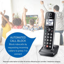 Teléfono con cable o inalámbrico DECT 6.0 de 2 auriculares y contestador automático PANASONIC - KXTGF872C