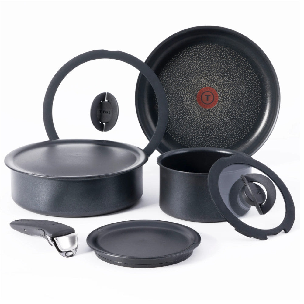 T-FAL L242S884 Ingenio Expertise Cookware 8 Piece Set Black