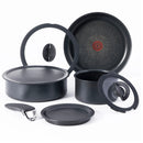 T-FAL L242S884 Ingenio Expertise Cookware 8 Piece Set Black