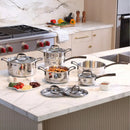 LAGOSTINA L967613611 11 Piece 7 Ply Clad Stainless Steel Cookware Set - Blemished package with full warranty