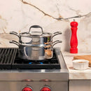 LAGOSTINA L967613611 11 Piece 7 Ply Clad Stainless Steel Cookware Set - Blemished package with full warranty