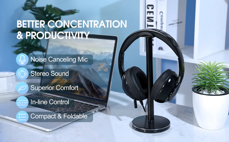 MPOW Foldable USB Computer Headphones over Ear-BH224A