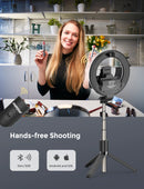 MPOW LED Ring Light with Selfie Tripod Stand & Phone Holder-PA213A