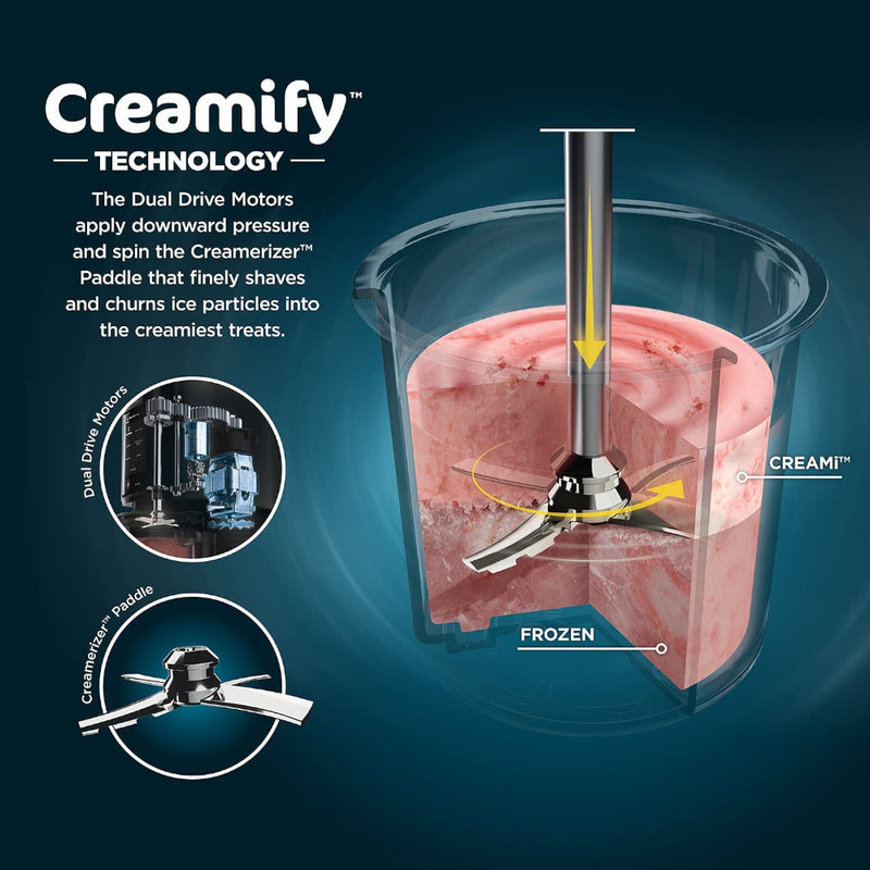 NINJA NC301C CREAMi Ice Cream Maker - Factory serviced with Home Essentials warranty