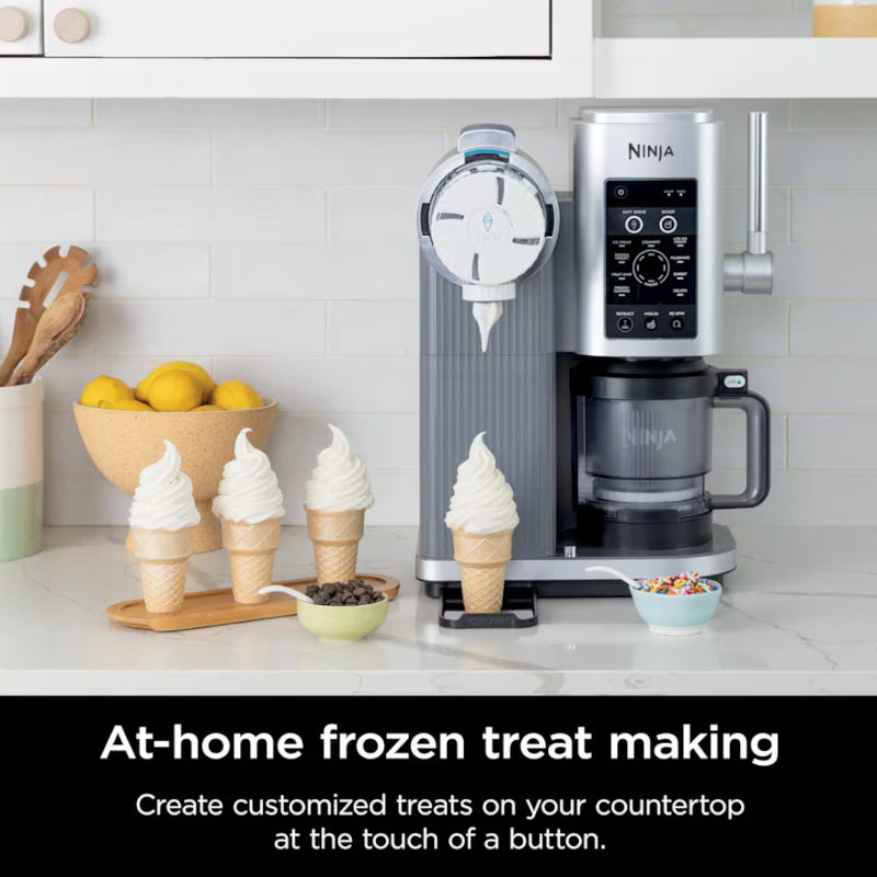 NINJA NC701C Swirl by CREAMi Soft Serve & Ice Cream Machine - Factory serviced with Home Essentials warranty