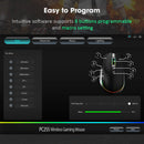 Ratón para juegos RGB recargable PICTEK inalámbrico con cable - PC255A