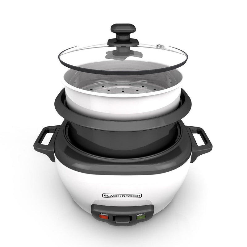 BLACK + DECKER RC506C 6 Cup Rice Cooker - Factory Certified with Full Warranty