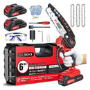 RLSOO 6-Inch Cordless Mini Chainsaw With 2 Batteries