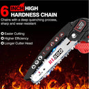 RLSOO 6-Inch Cordless Mini Chainsaw With 2 Batteries