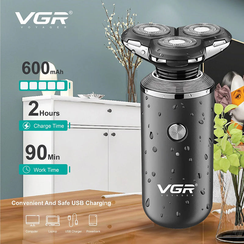 VGR Floating Electric Shaver and Beard Trimmer - V-317