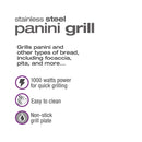 SALTON Stainless Steel Panini Grill - SG1263